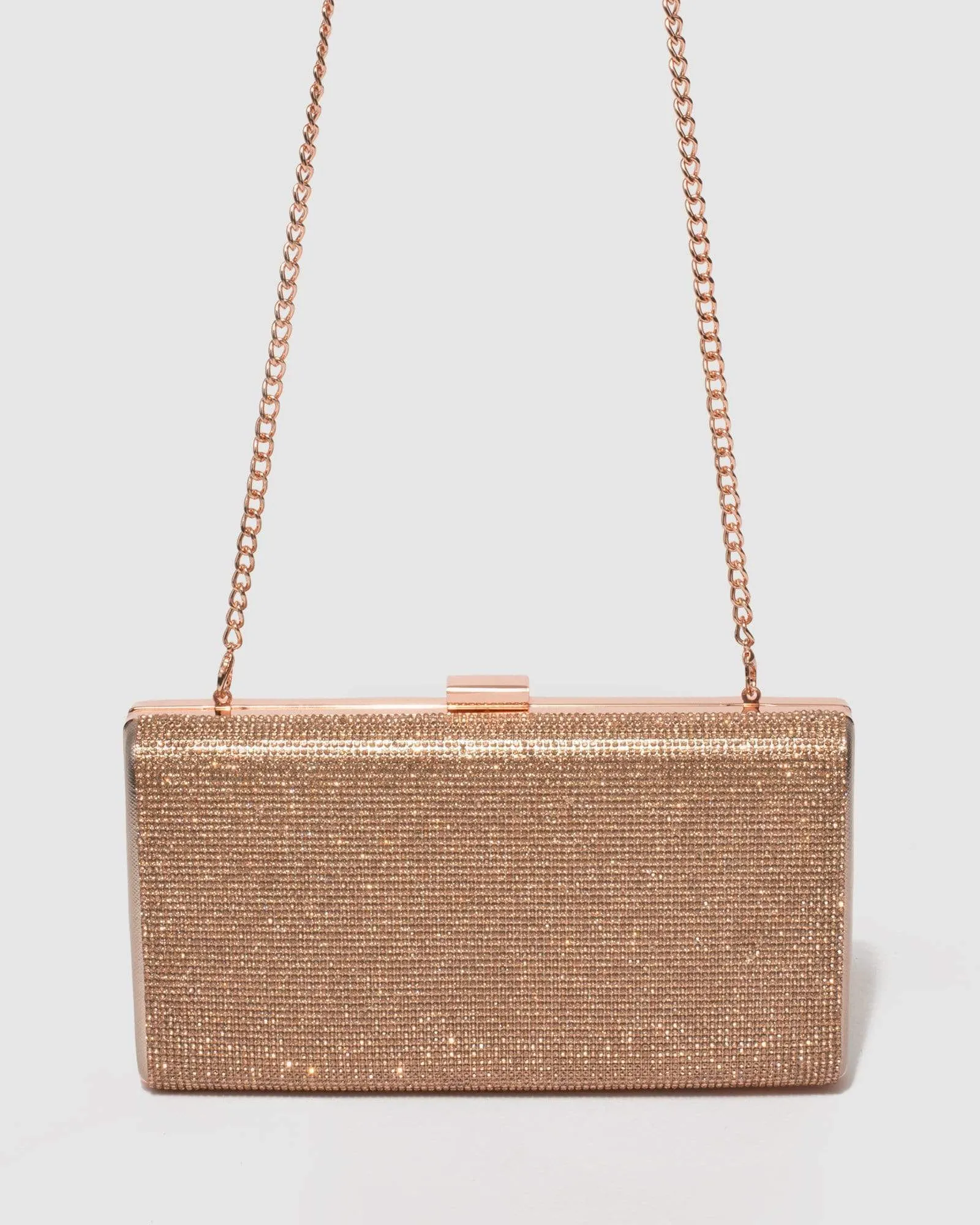 Rose Gold Margot Hardware Clutch Bag sold by Collete Hayman