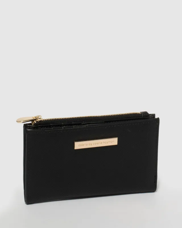 Black Saffiano Selena Zip Wallet sold by Collete Hayman