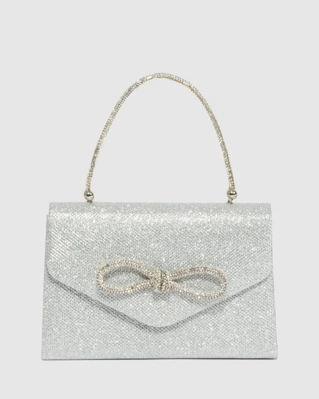 Silver Karina Top Handle Bag sold by Collete Hayman