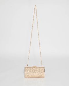 Gold Kari Geo Hardcase Clutch Bag sold by Collete Hayman