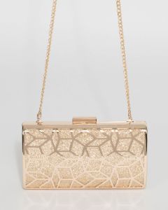 Gold Kari Geo Hardcase Clutch Bag sold by Collete Hayman