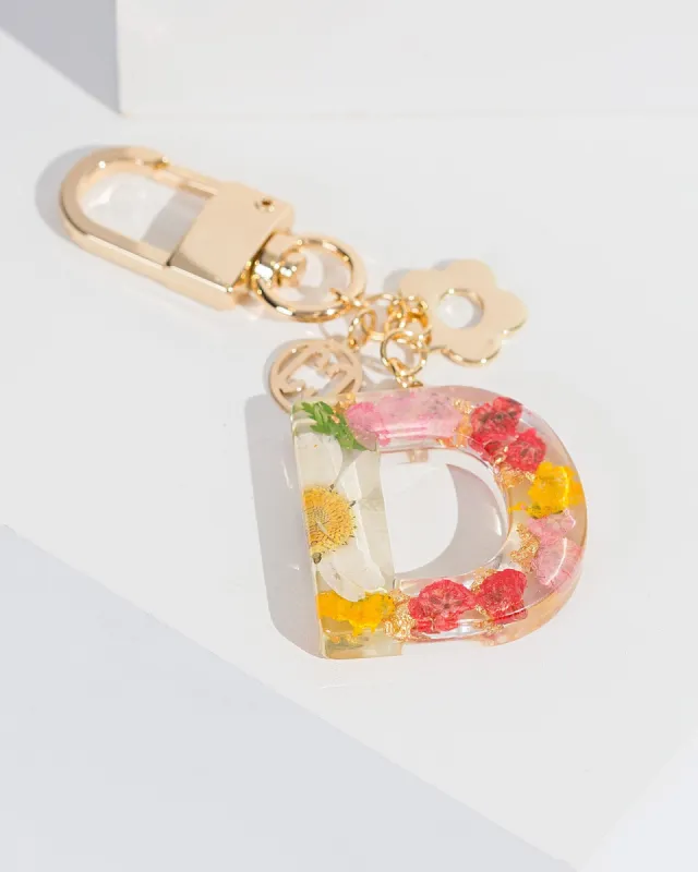 D - Initial Bag Charm Flower sold by Collete Hayman