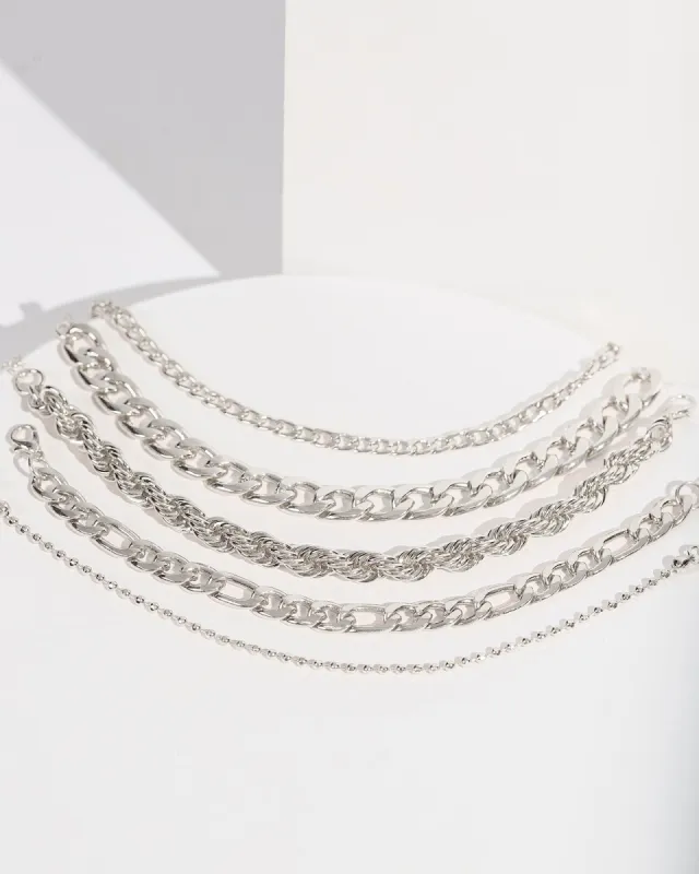 Silver Multi Chain Bracelet Pack sold by Collete Hayman