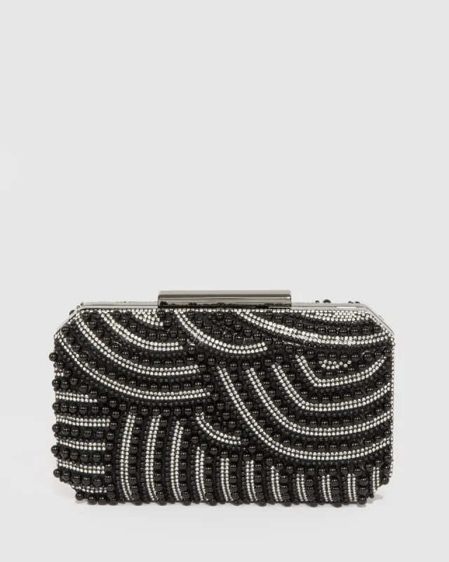 Black Violet Crystal Clutch Bag sold by Collete Hayman