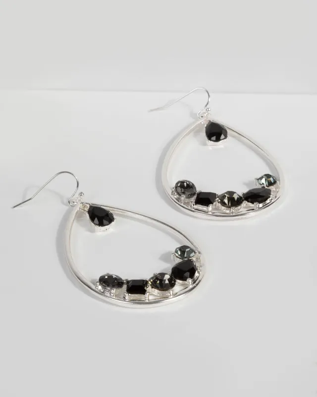 Black Diamante Drop Earrings sold by Collete Hayman