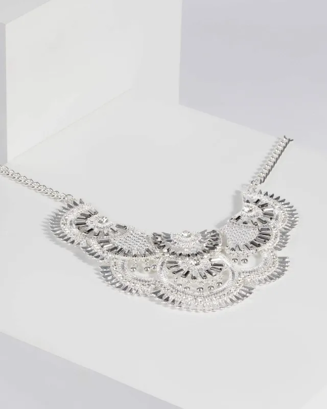 Silver Statement Filigree Necklace sold by Collete Hayman