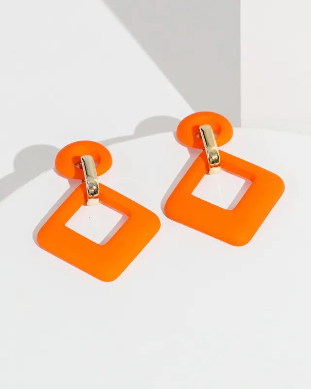 Orange Diamond Earrings sold by Collete Hayman