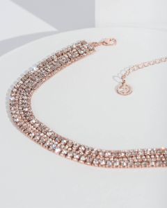 Rose Gold Crystal Choker Necklace sold by Collete Hayman