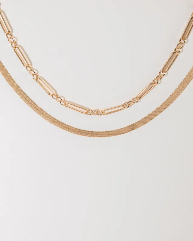 Gold Snake And Long Chain Necklace sold by Collete Hayman
