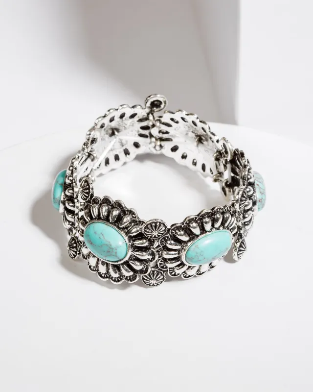 Turquoise Antique Cuff Bracelet made by Collete Hayman