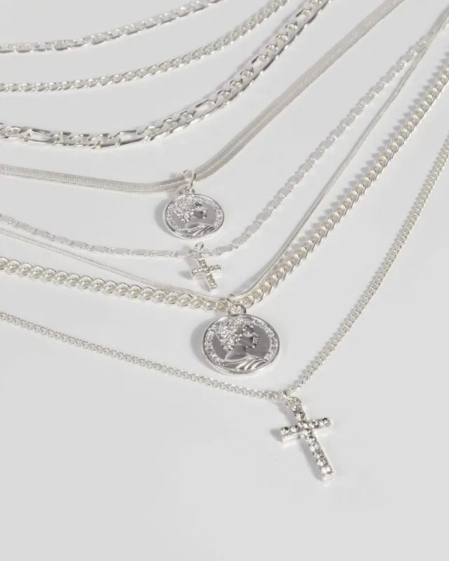 Silver Multi Layered Charm Necklace sold by Collete Hayman