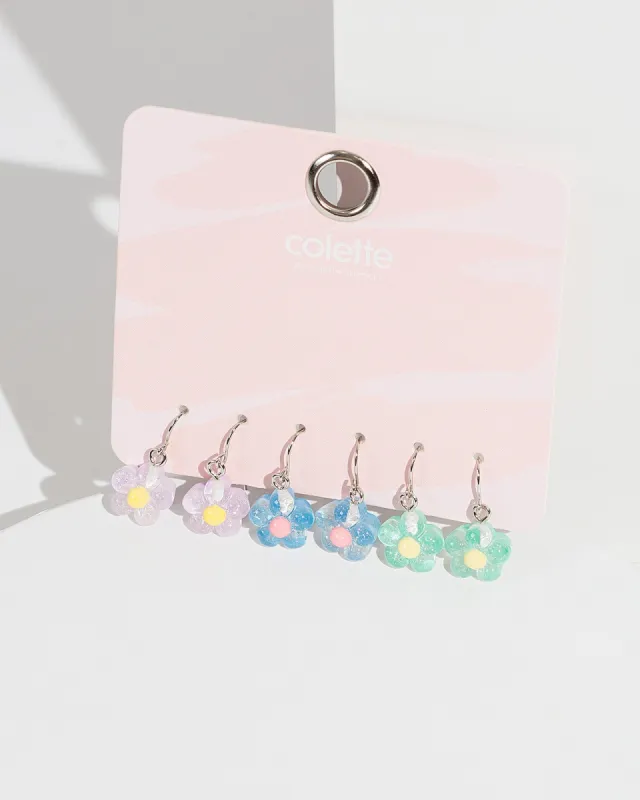 Multi Colour Flower Power Earring Pack sold by Collete Hayman