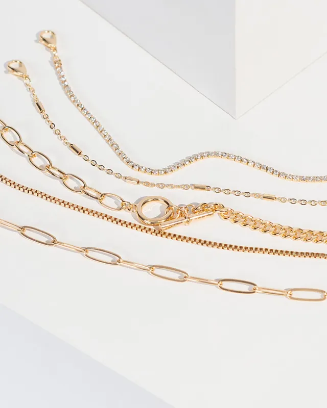 Crystal And Metal 5 Pack Bracelet sold by Collete Hayman