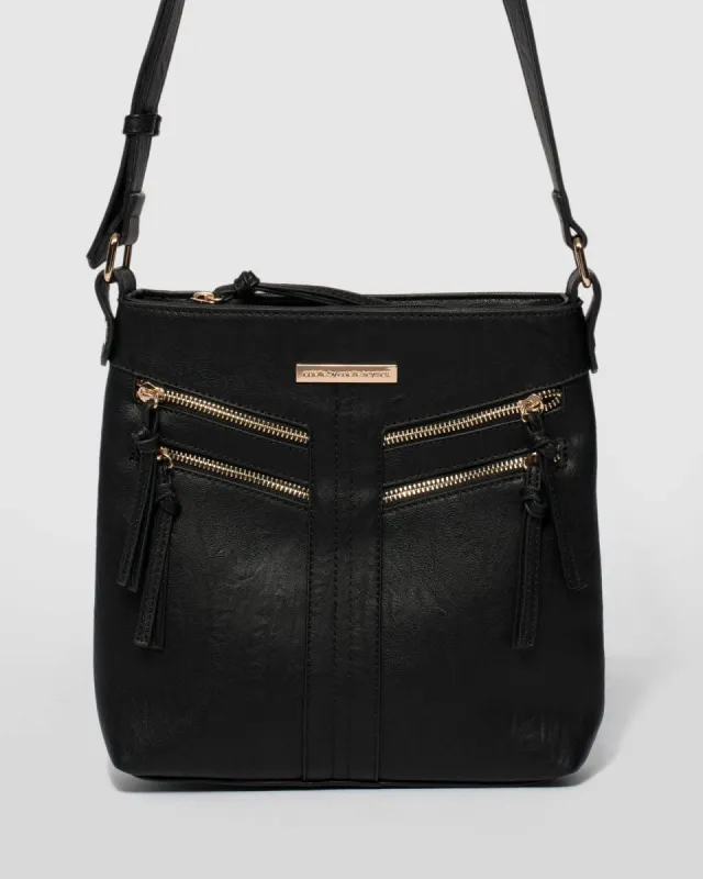 Black Dahlila Zipper Crossbody Bag sold by Collete Hayman