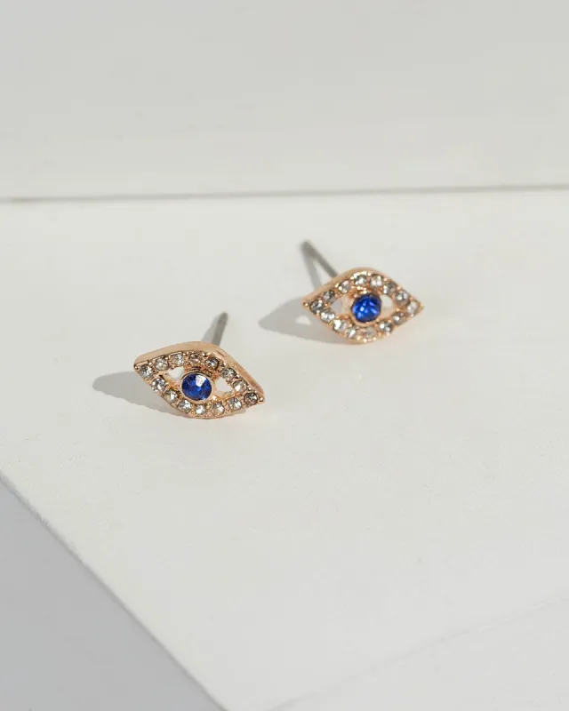 Evil Eye Crystal Stud Earring sold by Collete Hayman