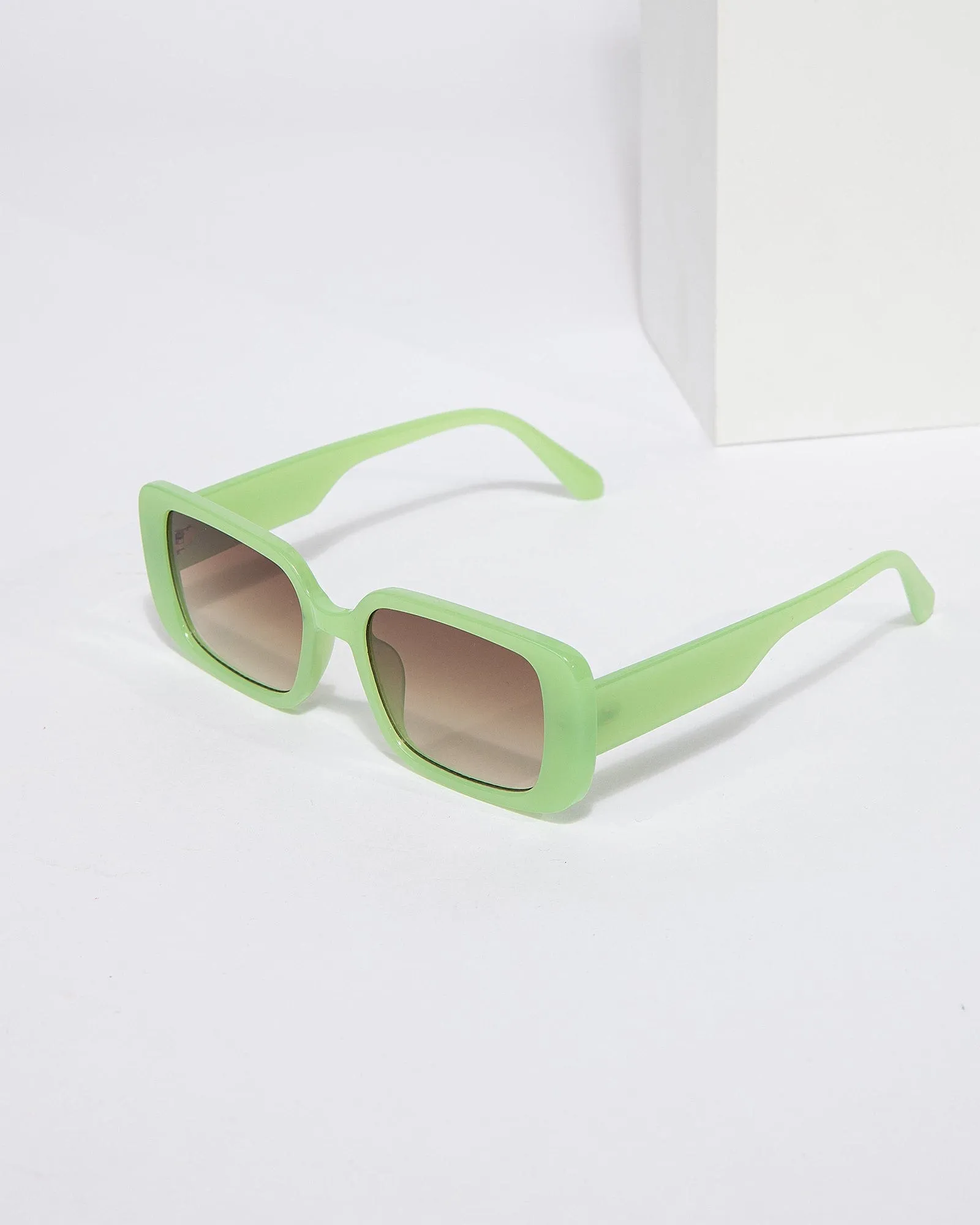 Green Rectangle Thin Framed Sunglasses sold by Collete Hayman product image thumbnail 2