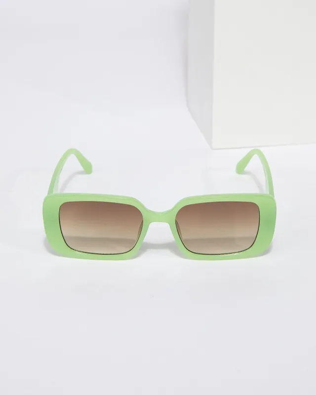 Green Rectangle Thin Framed Sunglasses sold by Collete Hayman