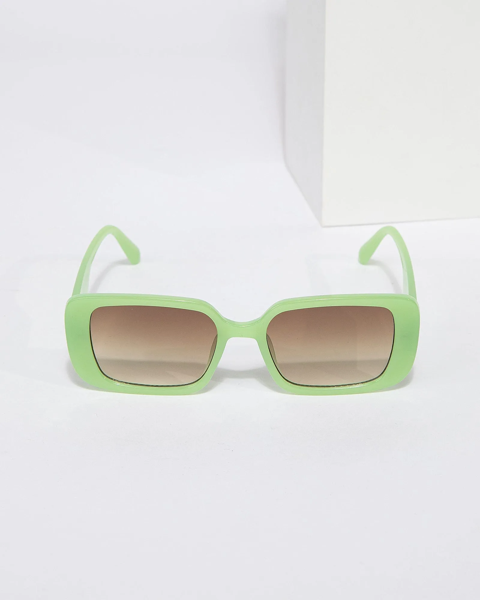 Green Rectangle Thin Framed Sunglasses sold by Collete Hayman