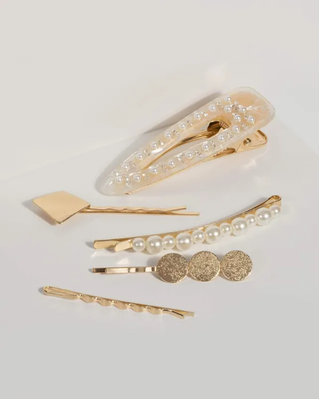 Multi Pearl Acrylic Hair Slide sold by Collete Hayman
