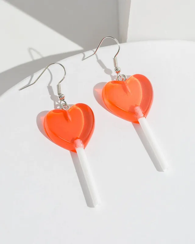 Red Heart Lollipop Earrings sold by Collete Hayman