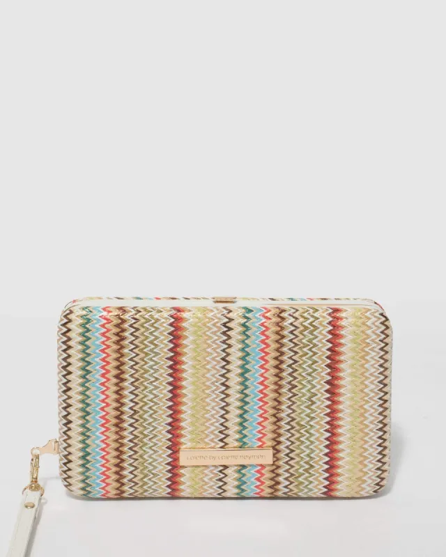 Multi Colour Weave Eve Hardcase Wallet sold by Collete Hayman