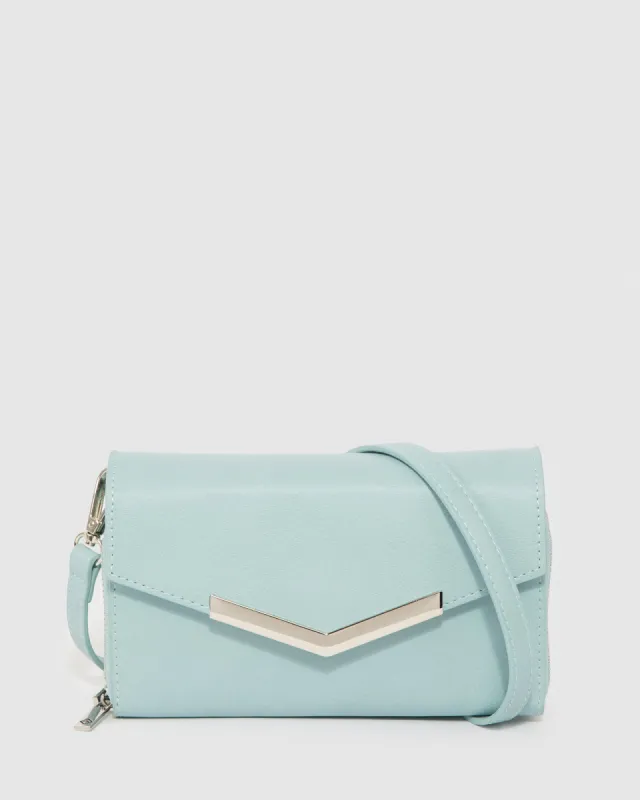 Blue Mia Wallet Crossbody Bag sold by Collete Hayman