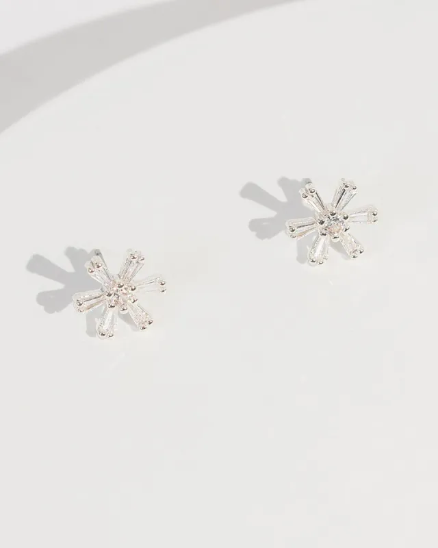 Silver Cubic Zirconia Star Stud Earrings sold by Collete Hayman