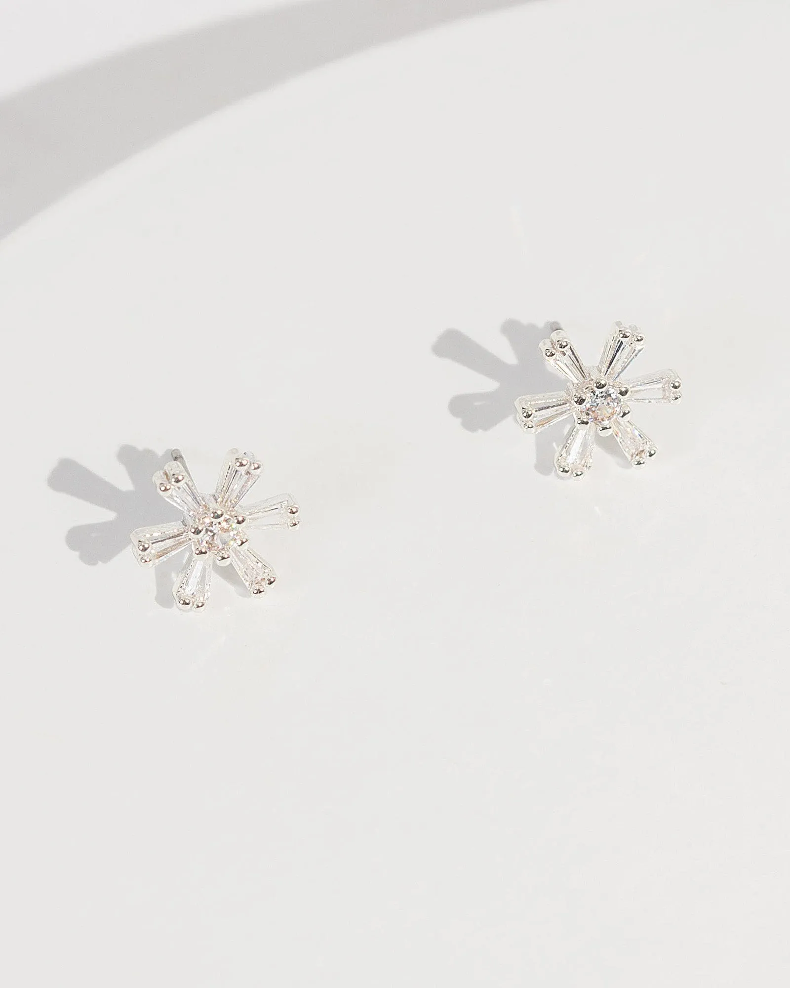 Silver Cubic Zirconia Star Stud Earrings sold by Collete Hayman