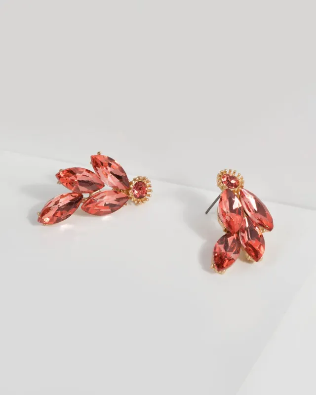 Crystal Multi Leaf Earrings sold by Collete Hayman