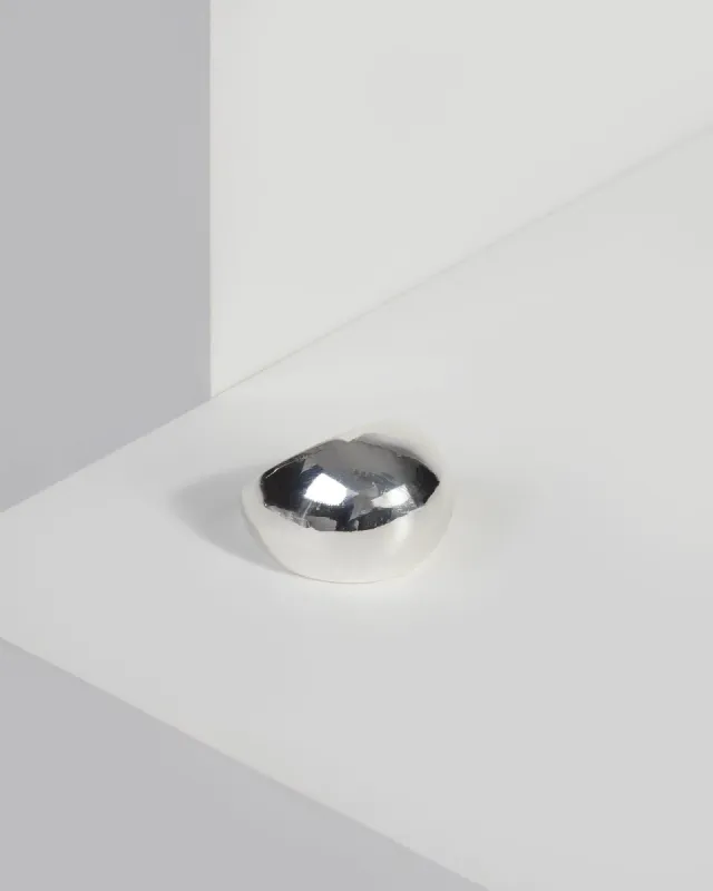 Silver Metal Dome Statement Ring sold by Collete Hayman