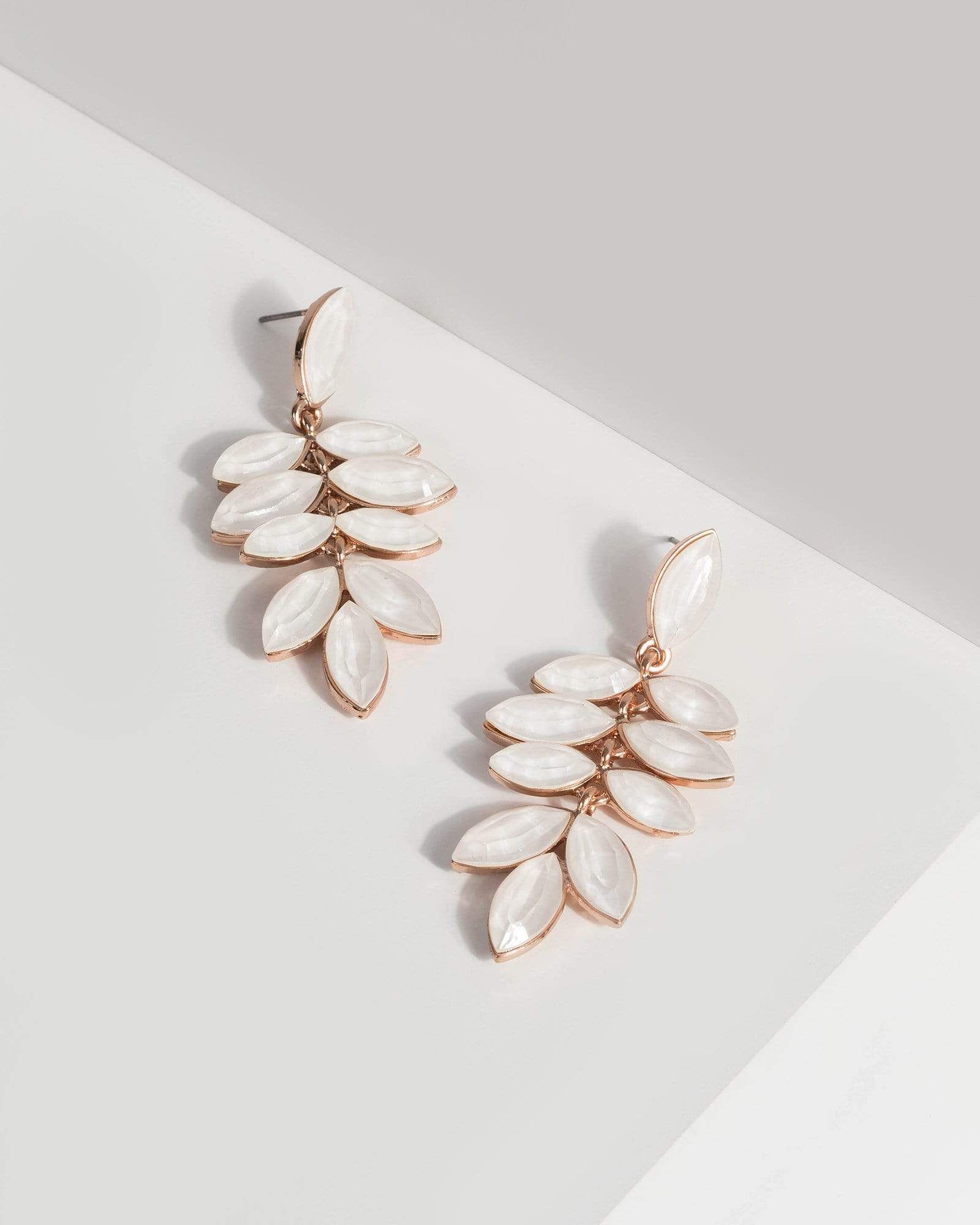 White Oval Drop Earrings sold by Collete Hayman product image thumbnail 2