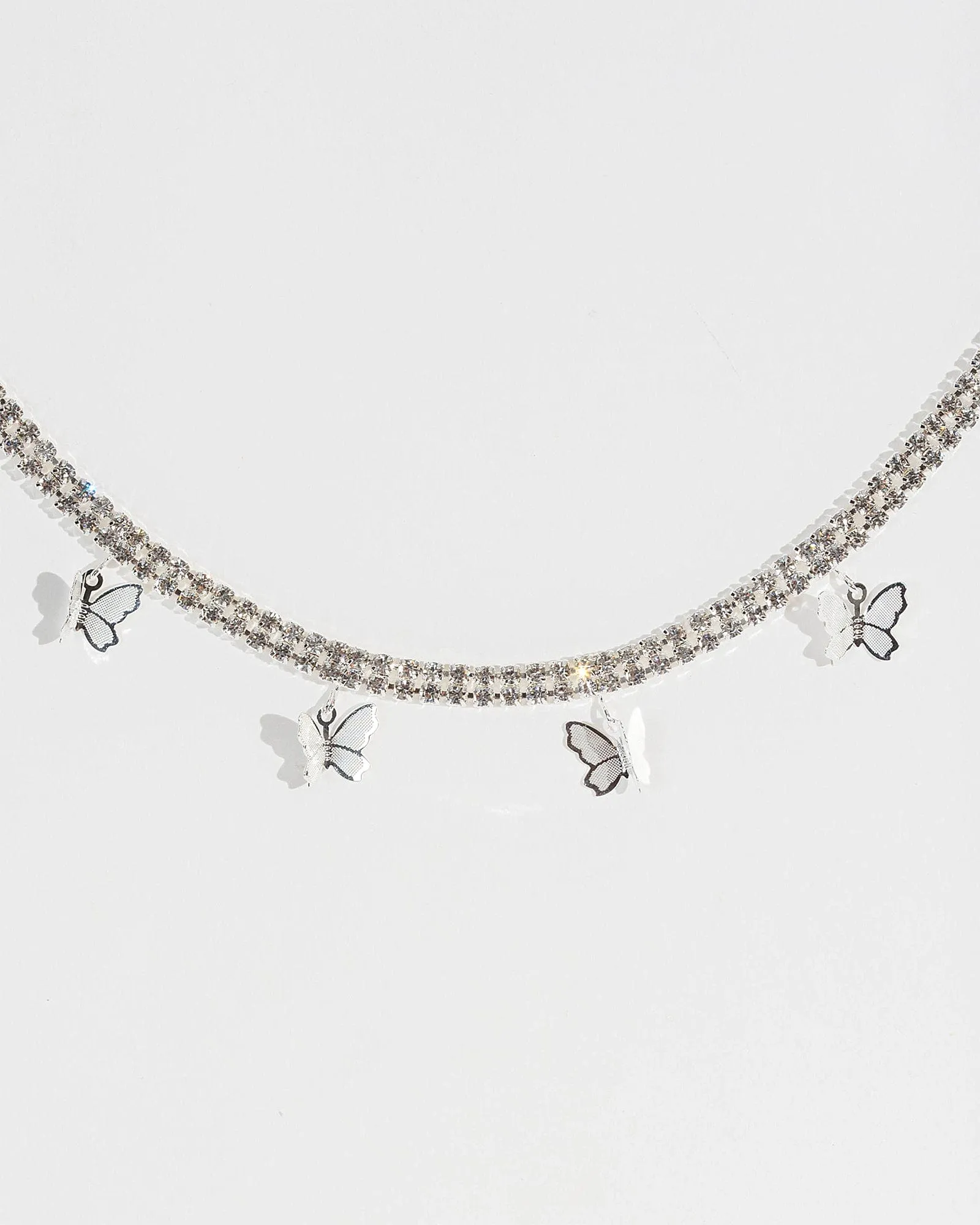 Silver Butterfly Choker Necklace sold by Collete Hayman product image thumbnail 2