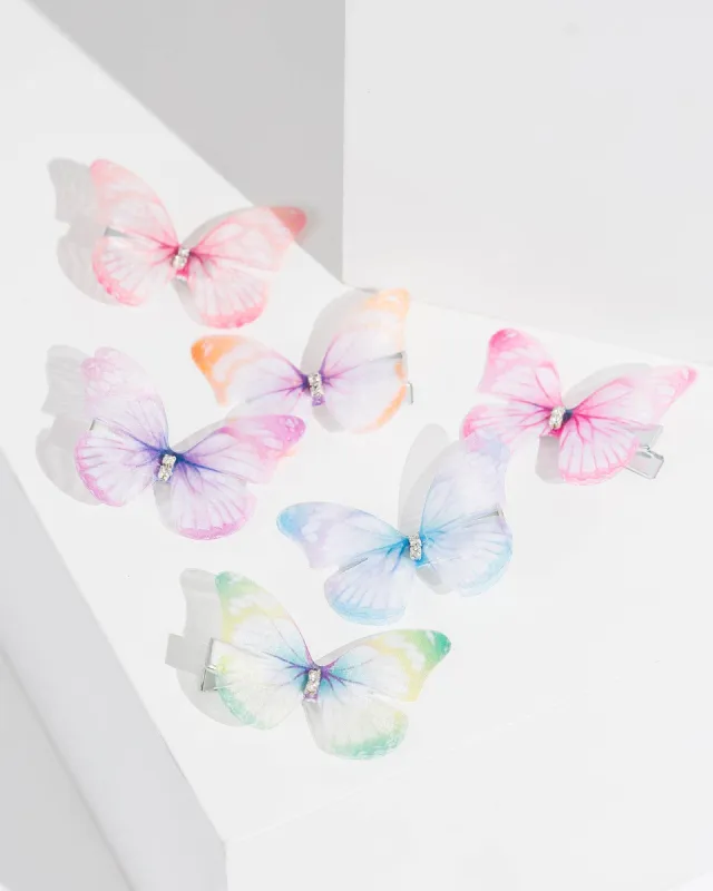 6 Pack Butterfly Hair Slides sold by Collete Hayman