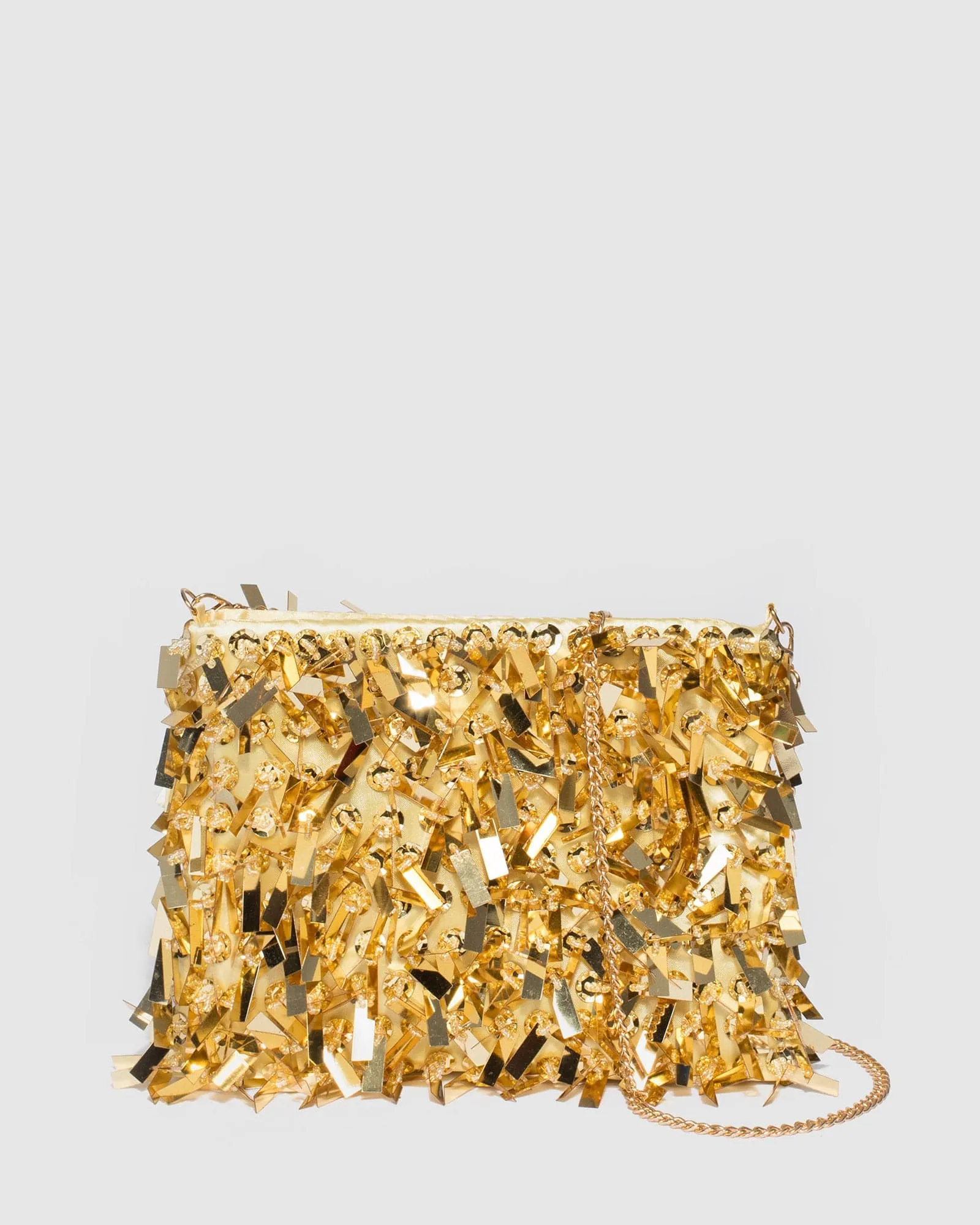 Gold Peta Fringe Crossbody Bag sold by Collete Hayman