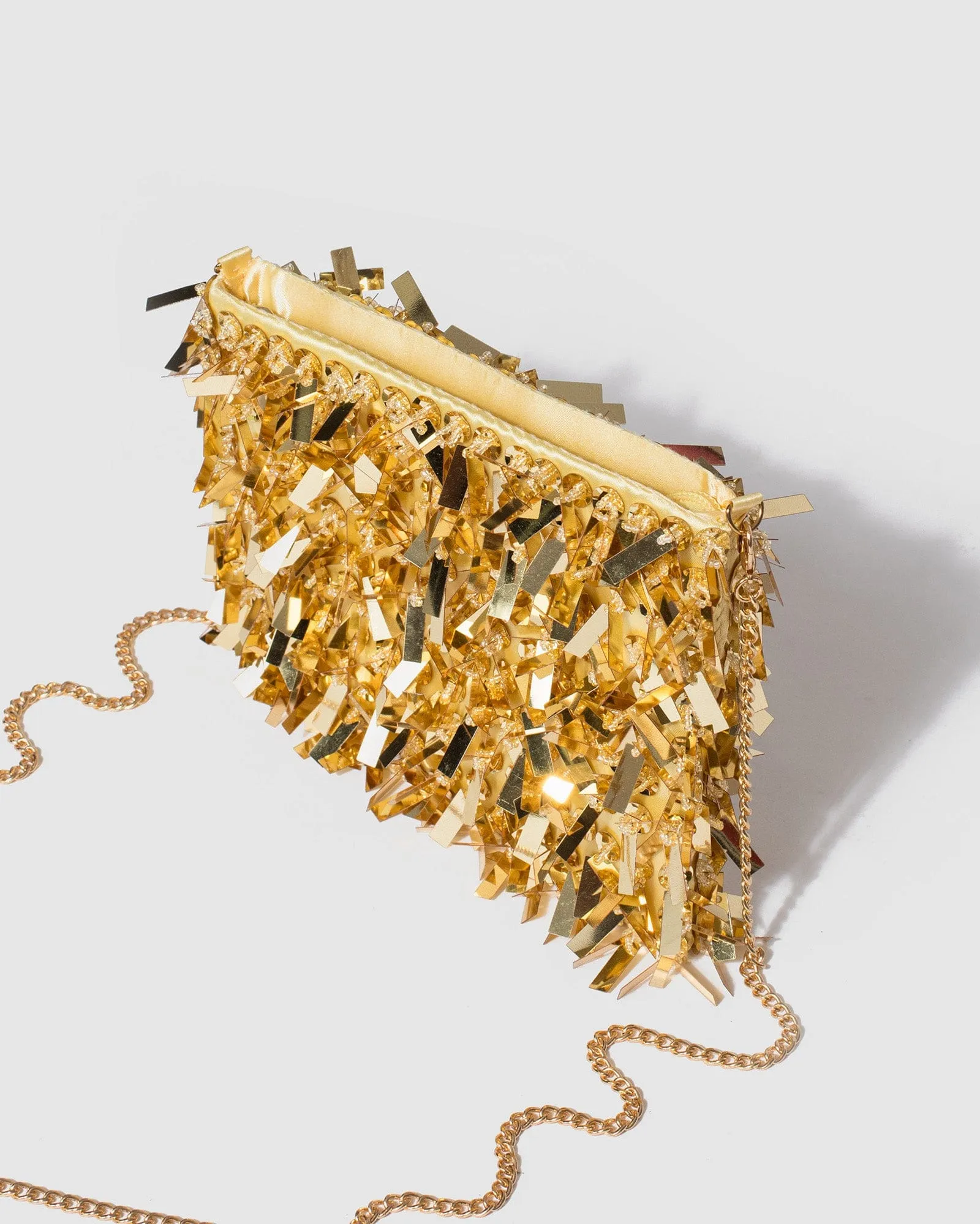 Gold Peta Fringe Crossbody Bag sold by Collete Hayman product image thumbnail 5