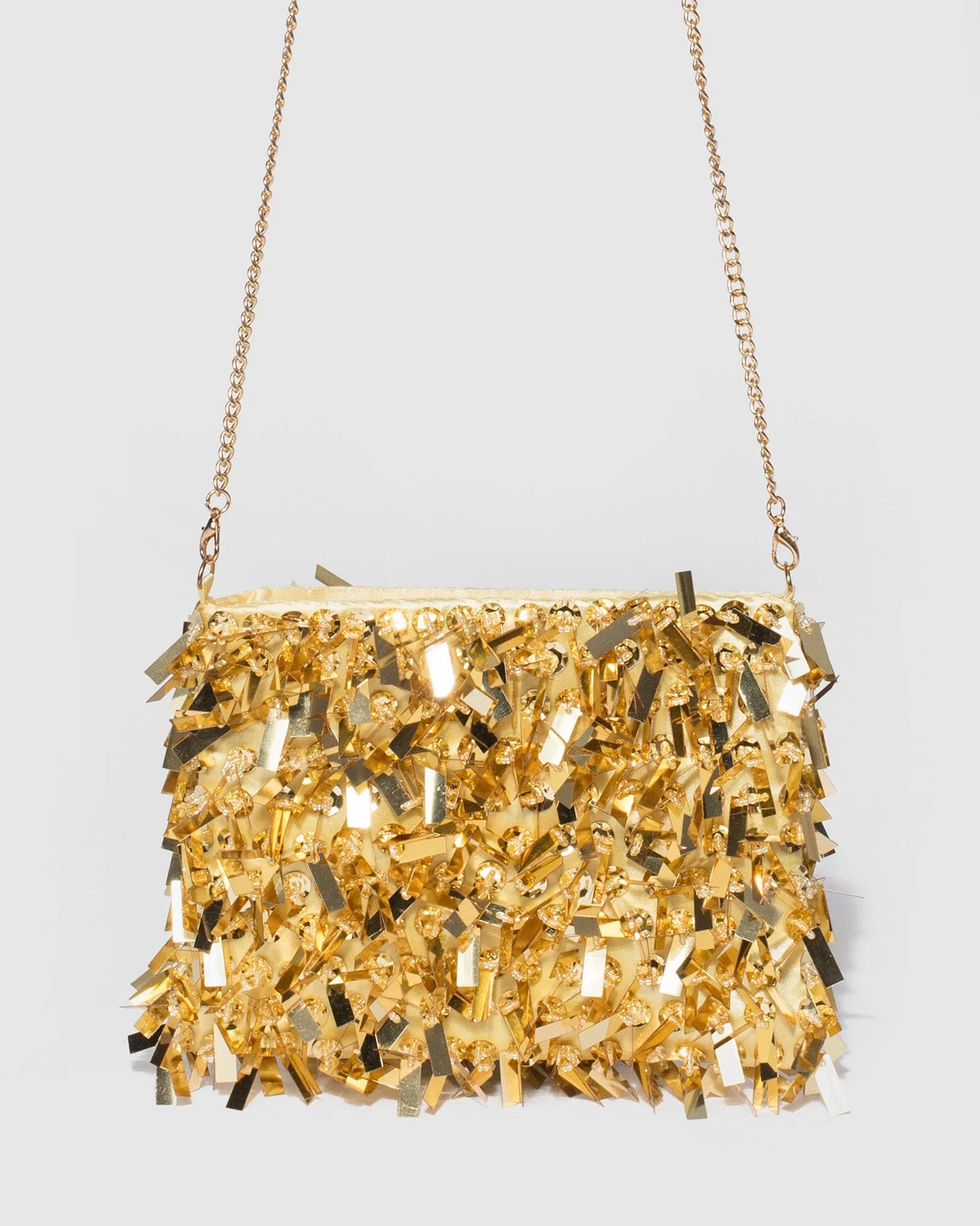 Gold Peta Fringe Crossbody Bag sold by Collete Hayman product image thumbnail 4