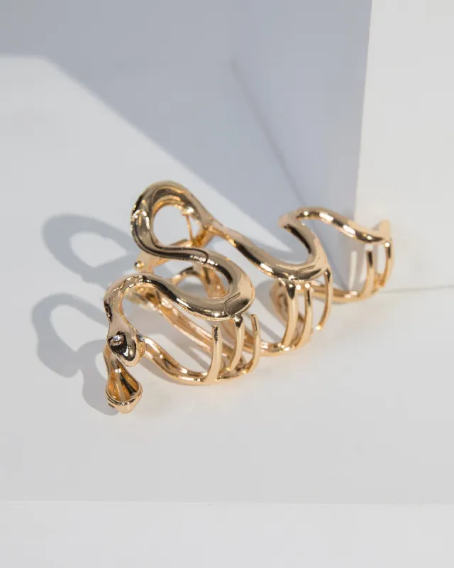 Gold Metal Snake Hair Claw Clip sold by Collete Hayman