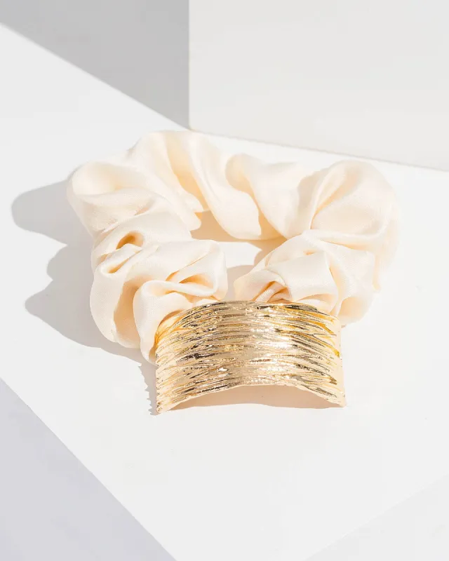 Gold Textured Metal Look Scrunchie sold by Collete Hayman