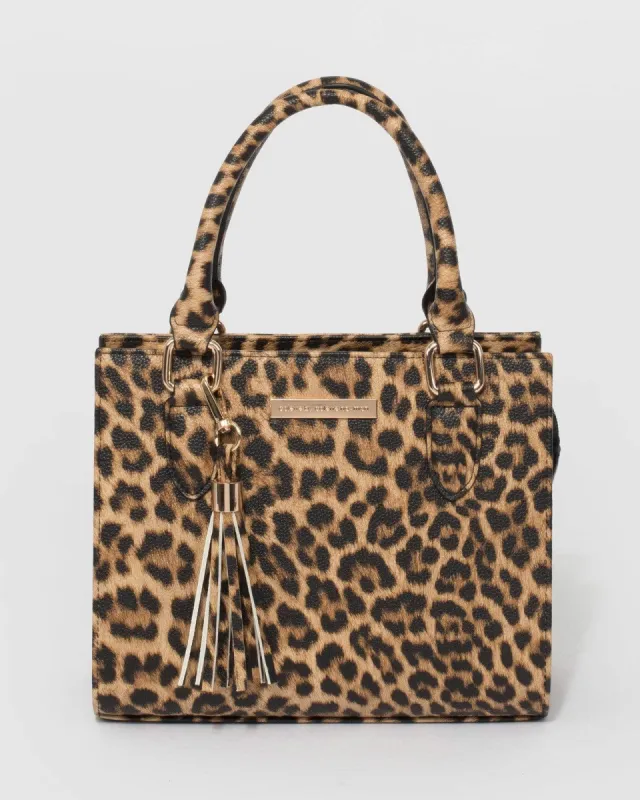Leopard Print Sia Tassel Mini Bag sold by Collete Hayman