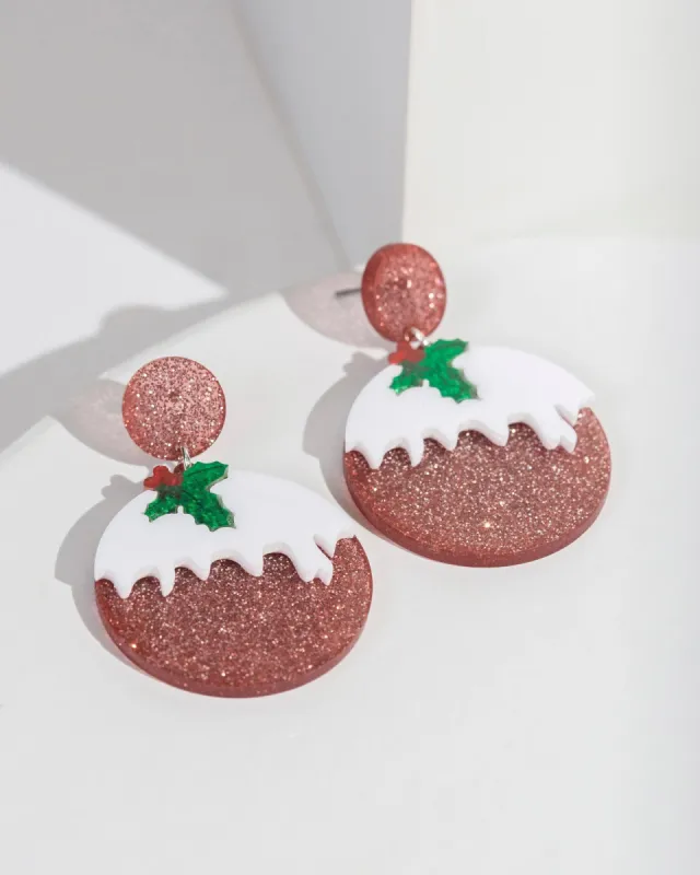 Multi Colour Christmas Pudding Earrings sold by Collete Hayman