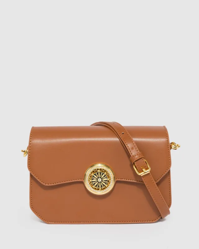 Tan Marie Crossbody Bag sold by Collete Hayman