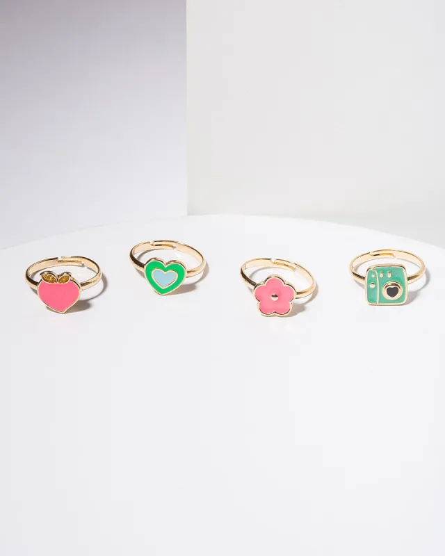 Multi Colour Y2K Style Ring Pack sold by Collete Hayman
