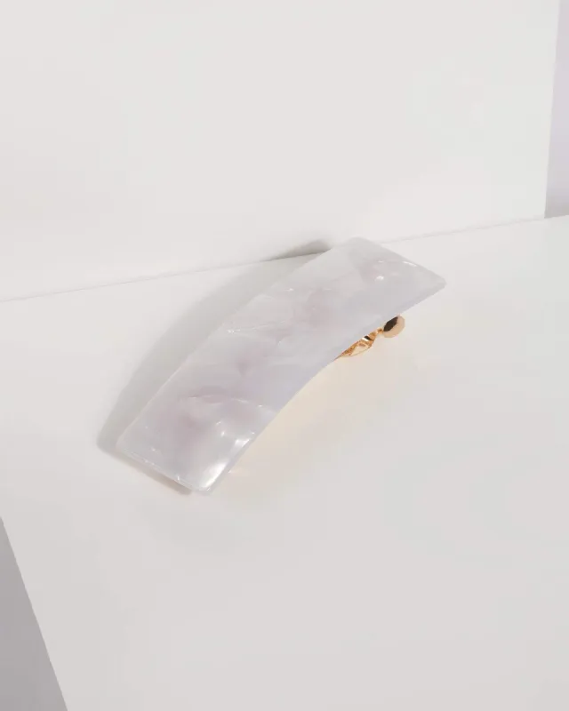 White Acrylic Hair Clip sold by Collete Hayman