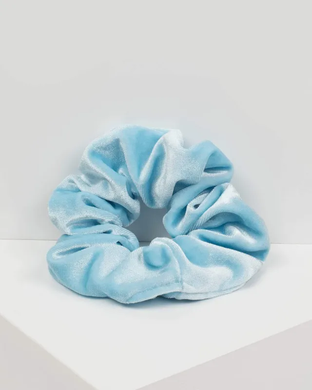 Blue Large Velvet Hair Scrunchie sold by Collete Hayman