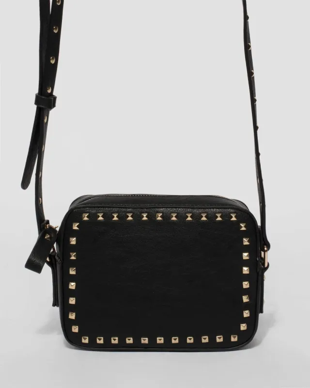 Black Chloe Stud Crossbody Bag sold by Collete Hayman