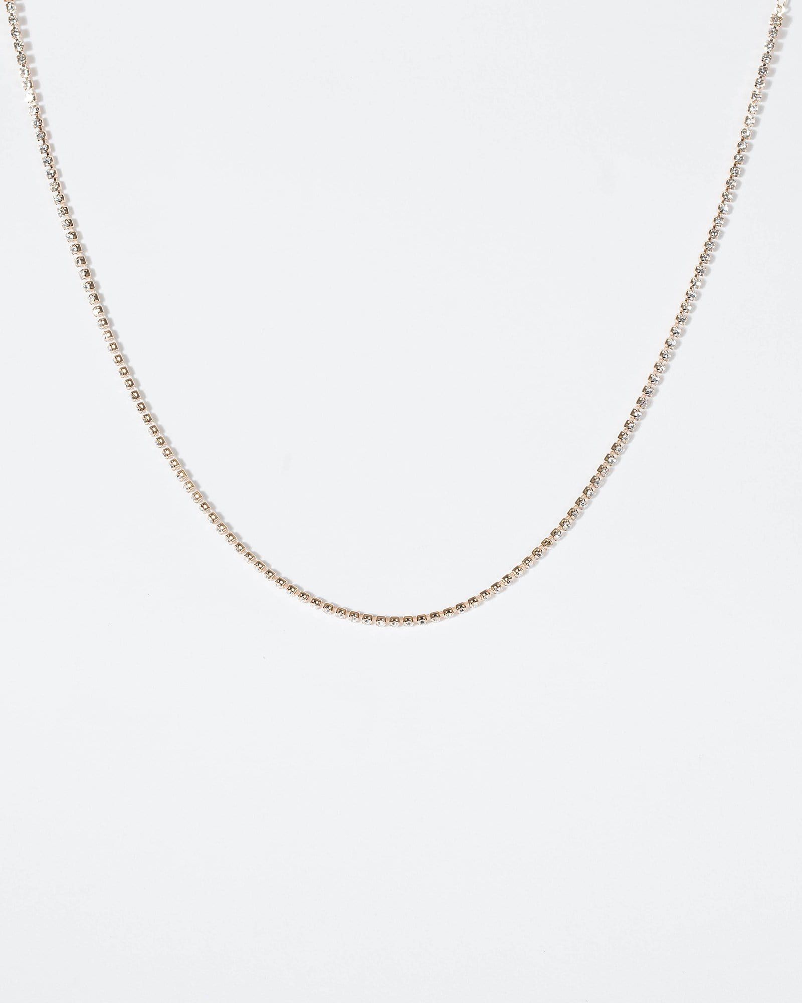 Gold Crystal Chain Fine Necklace sold by Collete Hayman