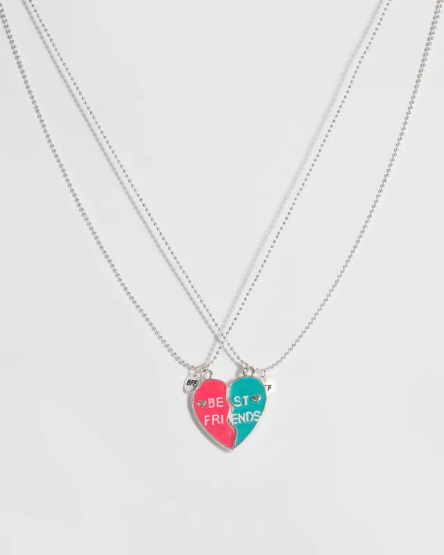 Silver Best Friend Glitter Heart Necklace sold by Collete Hayman