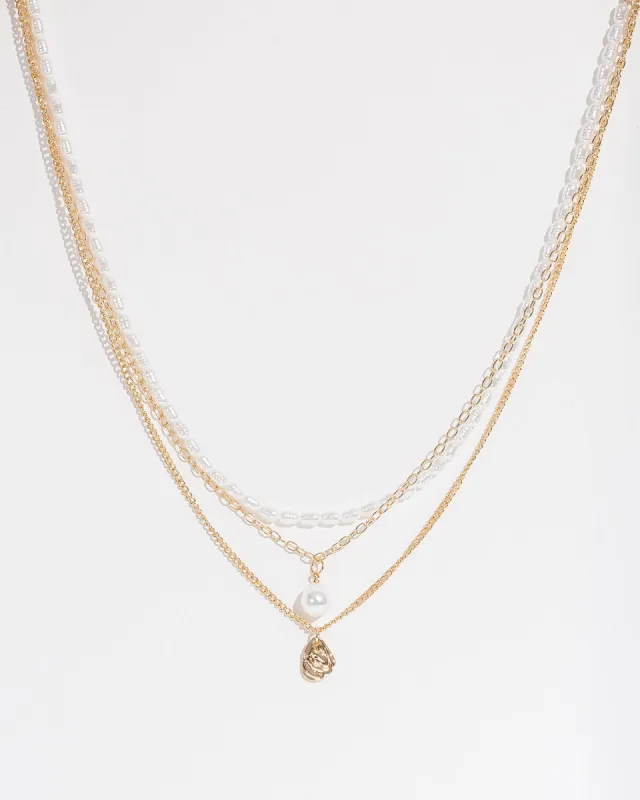 Pearl Fine Layer Pendant Necklace sold by Collete Hayman