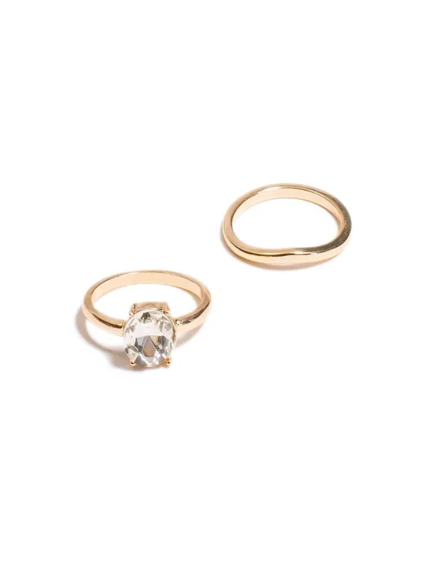 2 Pack Oval Diamante Ring - Medium sold by Collete Hayman