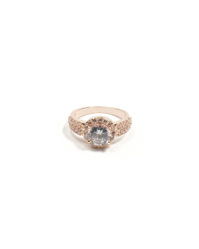 Cubic Zirconia Round Diamante Pave Band Ring - Large sold by Collete Hayman